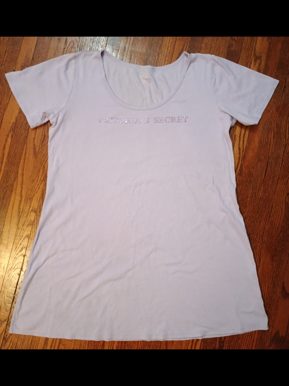 Victoria's Secret Light Lavender Scoop Neck Short Sleeve Sleepwear,XL